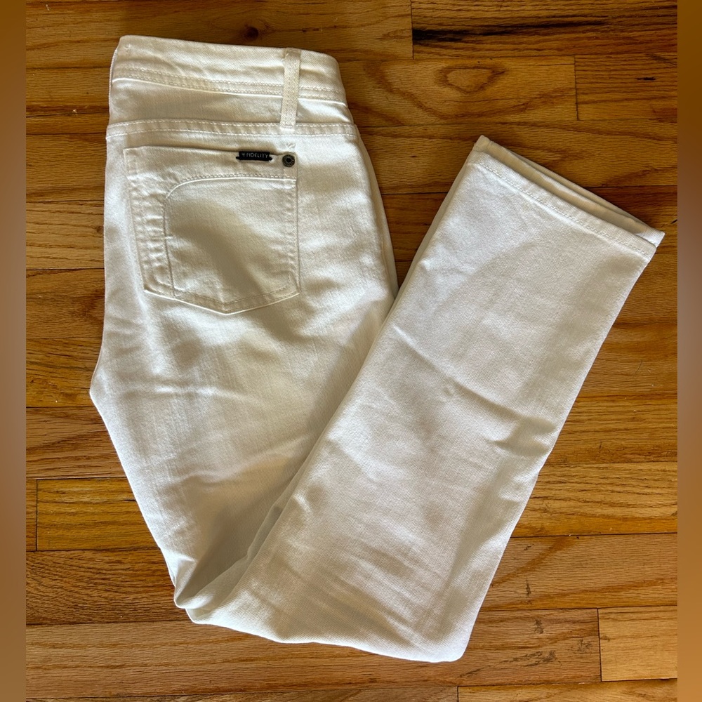 Fidelity Denim—Cropped white denim, size 28
